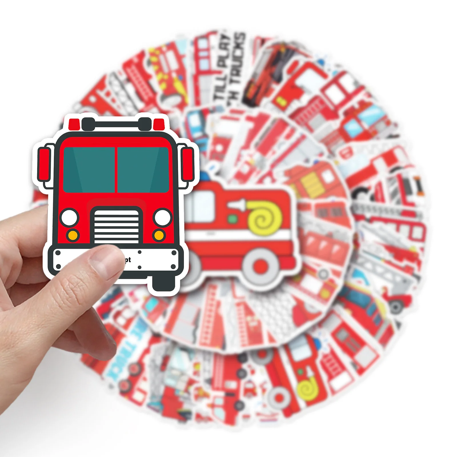 Laptop Accessories & Repair Jagtap Dairy Pimple Nilakh Pimpri Chinchwad Maharashtra - 50PCS Fire Truck Vinyl Stickers, Creative