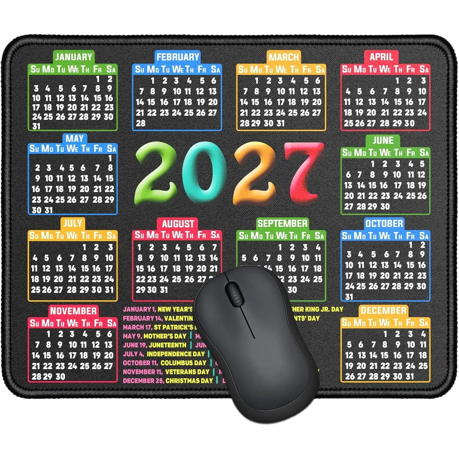Mouse Pad,2027 Calendar Black, - Laptop Mouse recension och pris