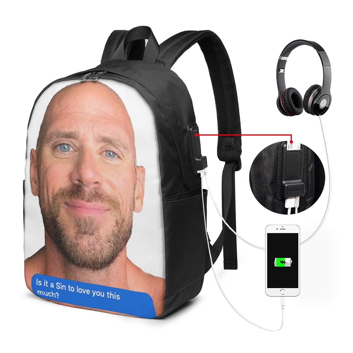 Johnny Sins Flirty Text Bubble - Laptop Bag recension och pris