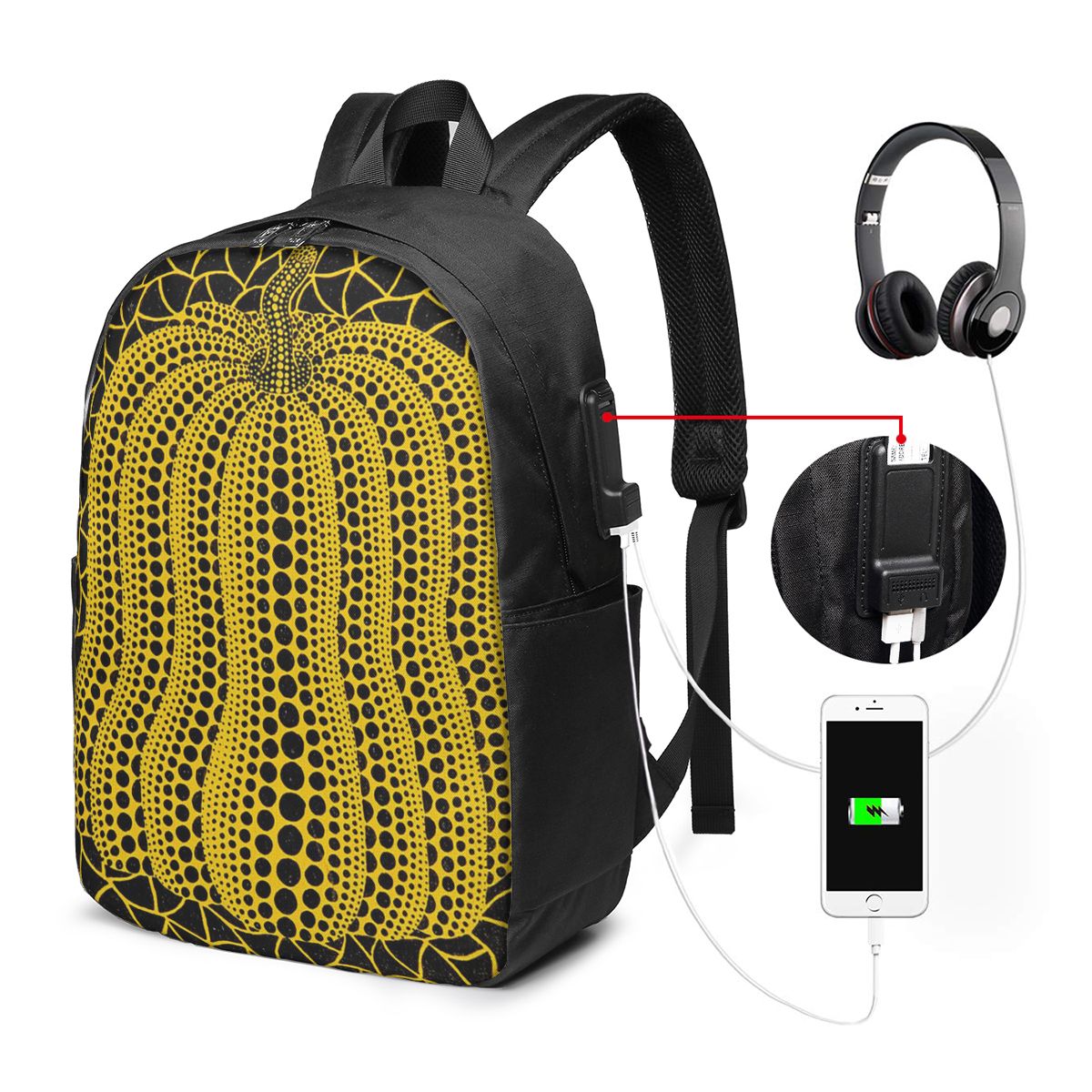 Yayoi Kusama Pumpkin Abstract  - Laptop Bag recension och pris
